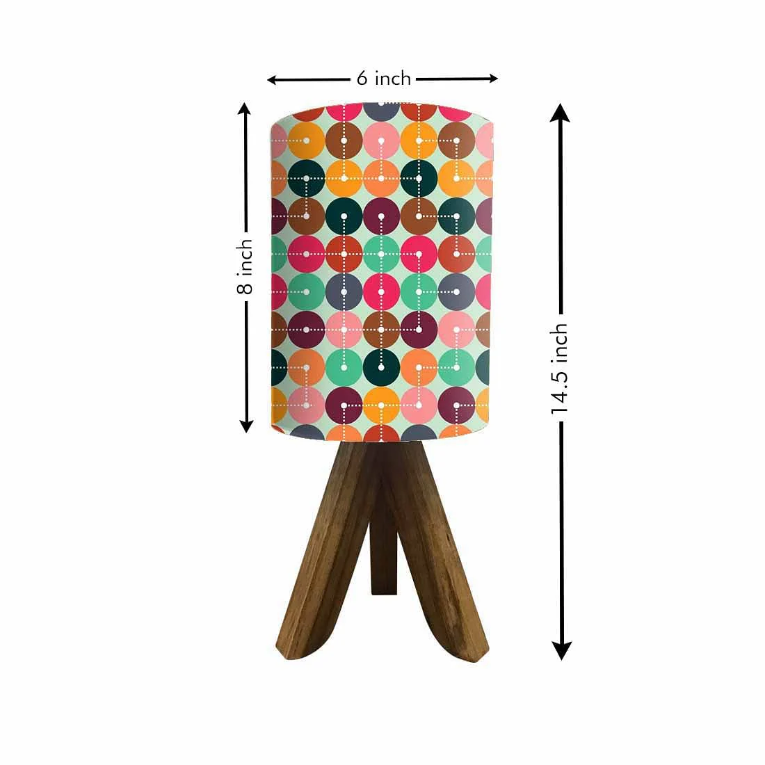 Wood Dining Room Light For Bedroom - Multicolor Circle (3W LED Bulb Included) - Image 5