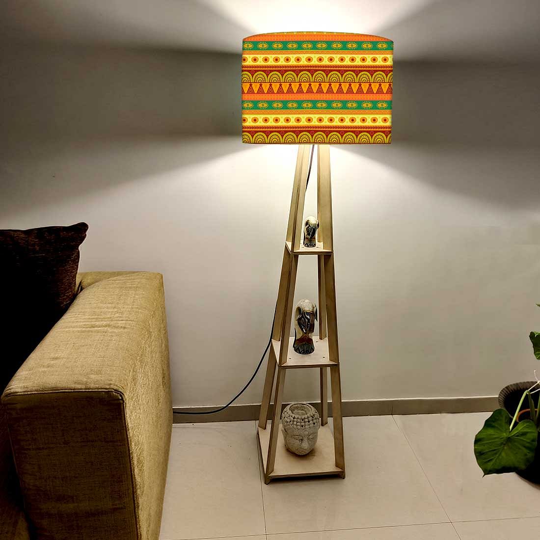 Wooden Floor Lamp - Aztec Yellow - Image 2