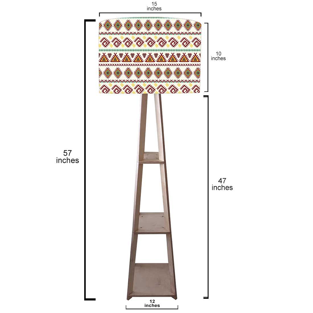 Floor Lamps For Living Room with Shelf - Aztec Pink - Image 3