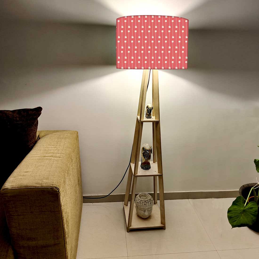 Shelf Tripod Floor Lamp  -   My Mojo Pink - Image 2