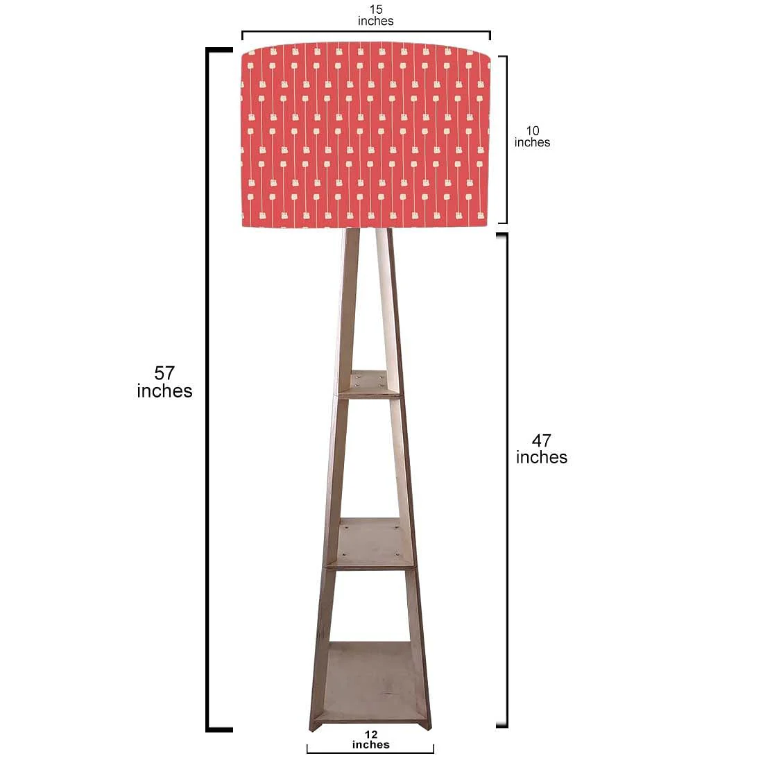 Shelf Tripod Floor Lamp  -   My Mojo Pink - Image 3