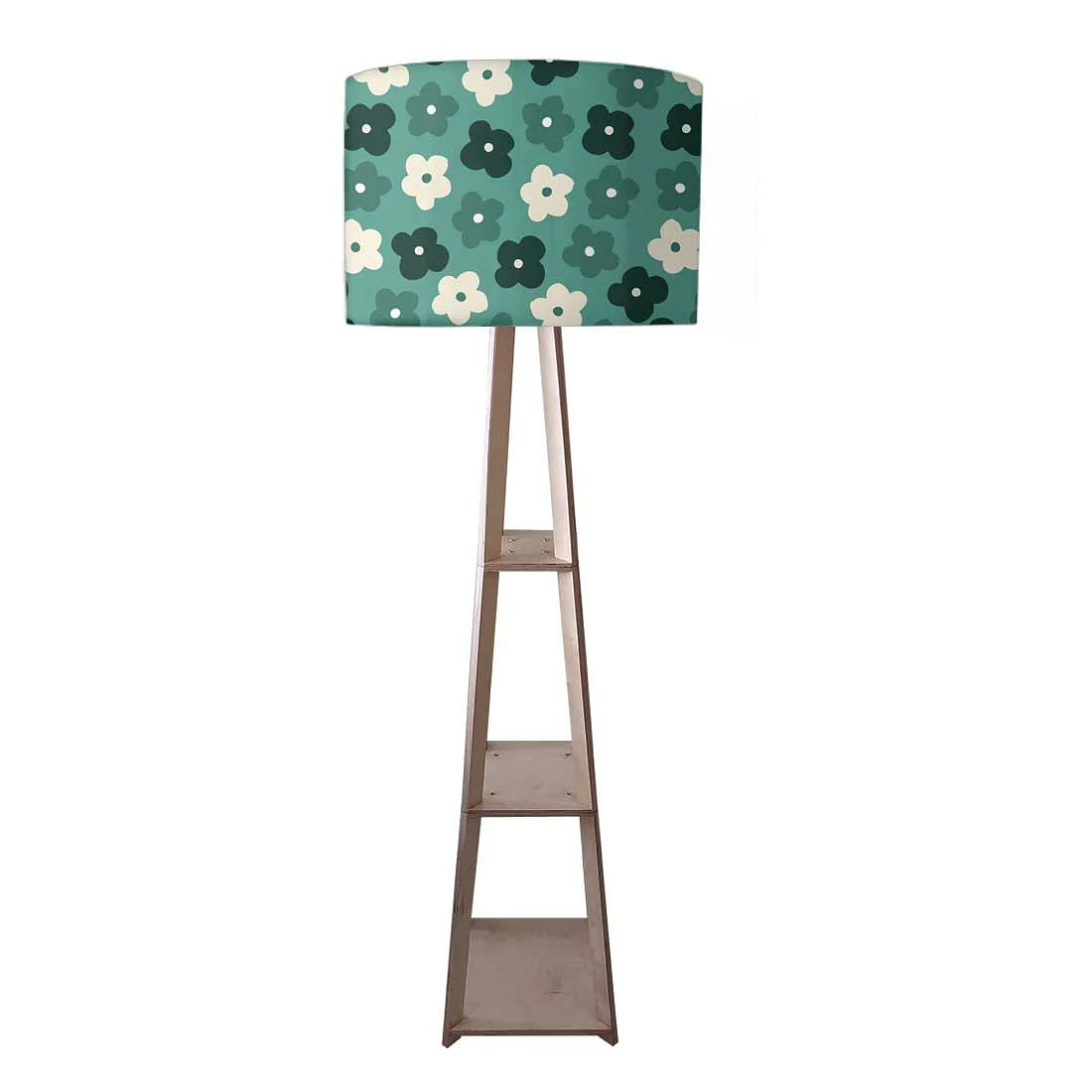 Floor Lamps For Living Room - Teal Flowers