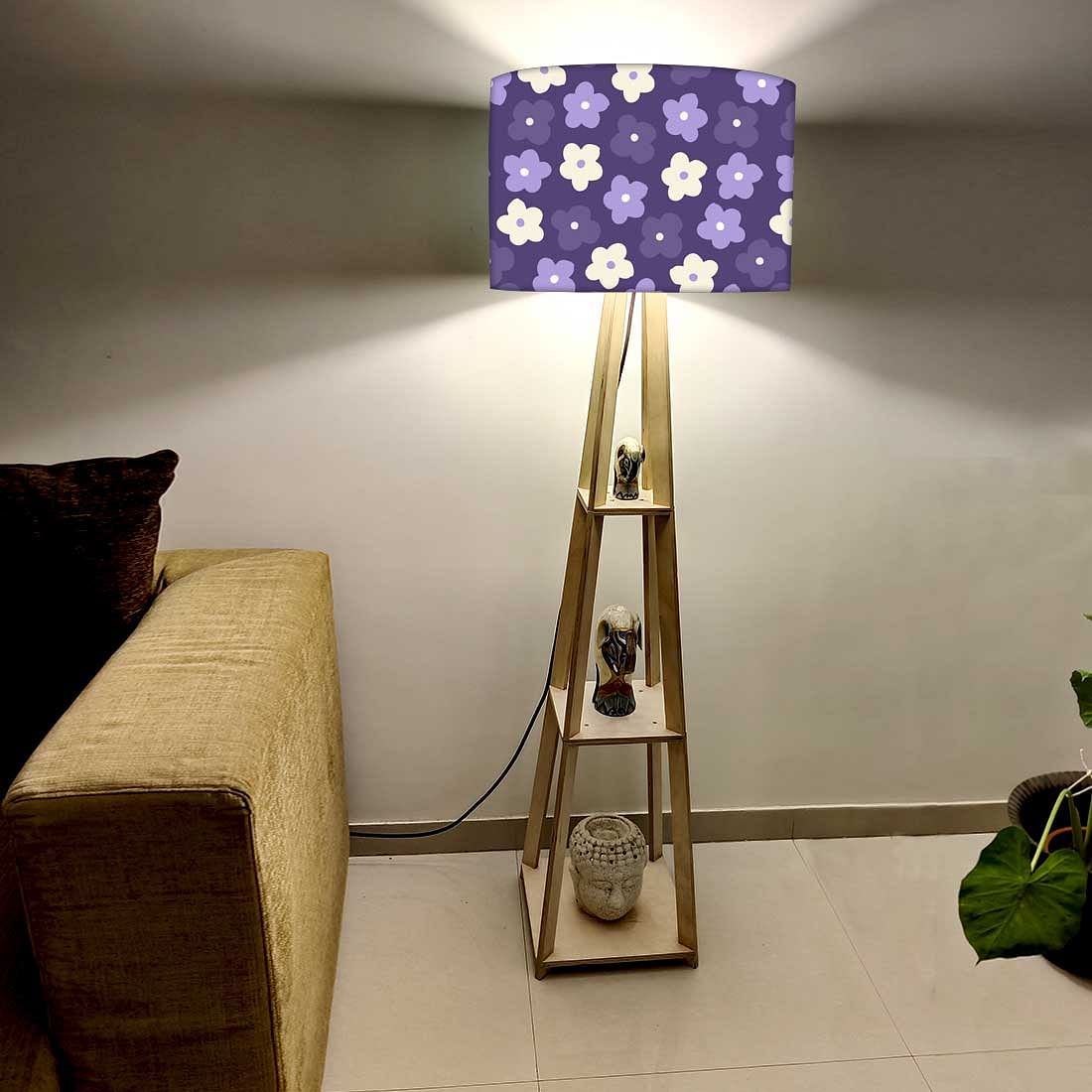 Modern Floor Lamps - Purple Flowers - Image 2