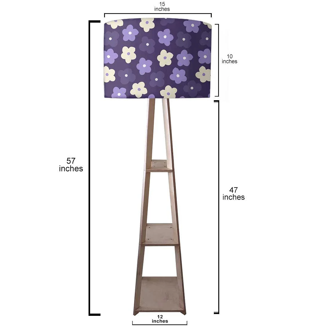 Modern Floor Lamps - Purple Flowers - Image 3