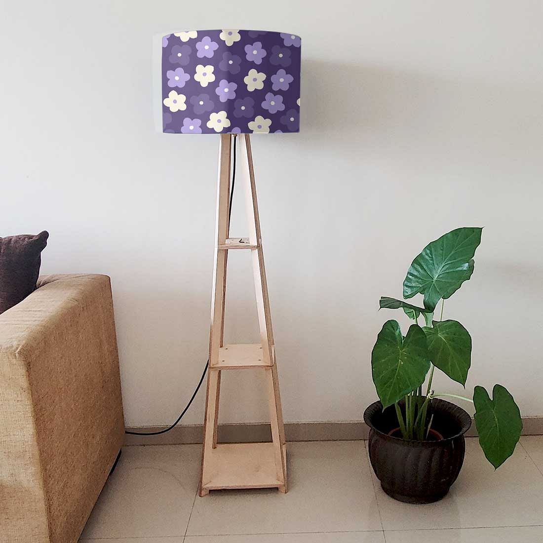 Modern Floor Lamps - Purple Flowers - Image 6