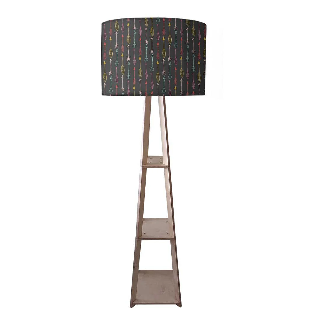 Shelf Tripod Floor Lamp - Colorful Arrows