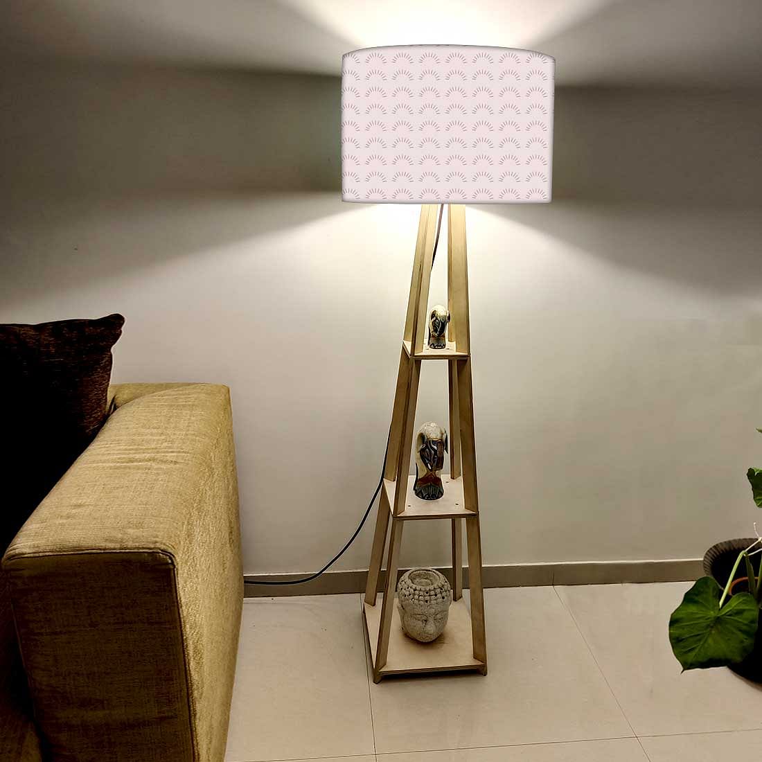 Small Wooden Floor Lamp - Pattern - Image 2