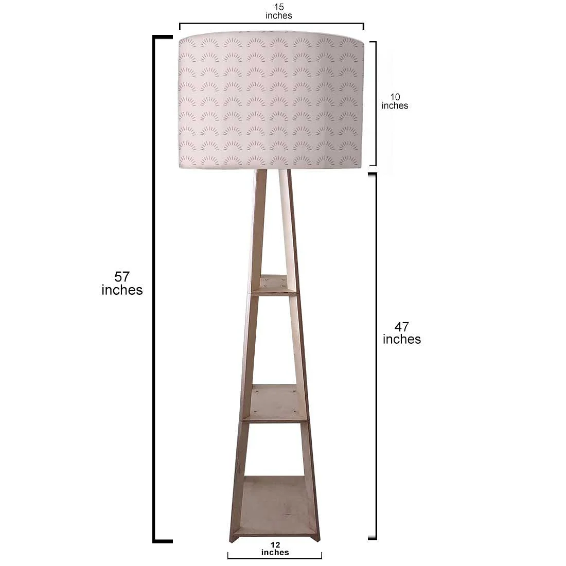 Small Wooden Floor Lamp - Pattern - Image 3