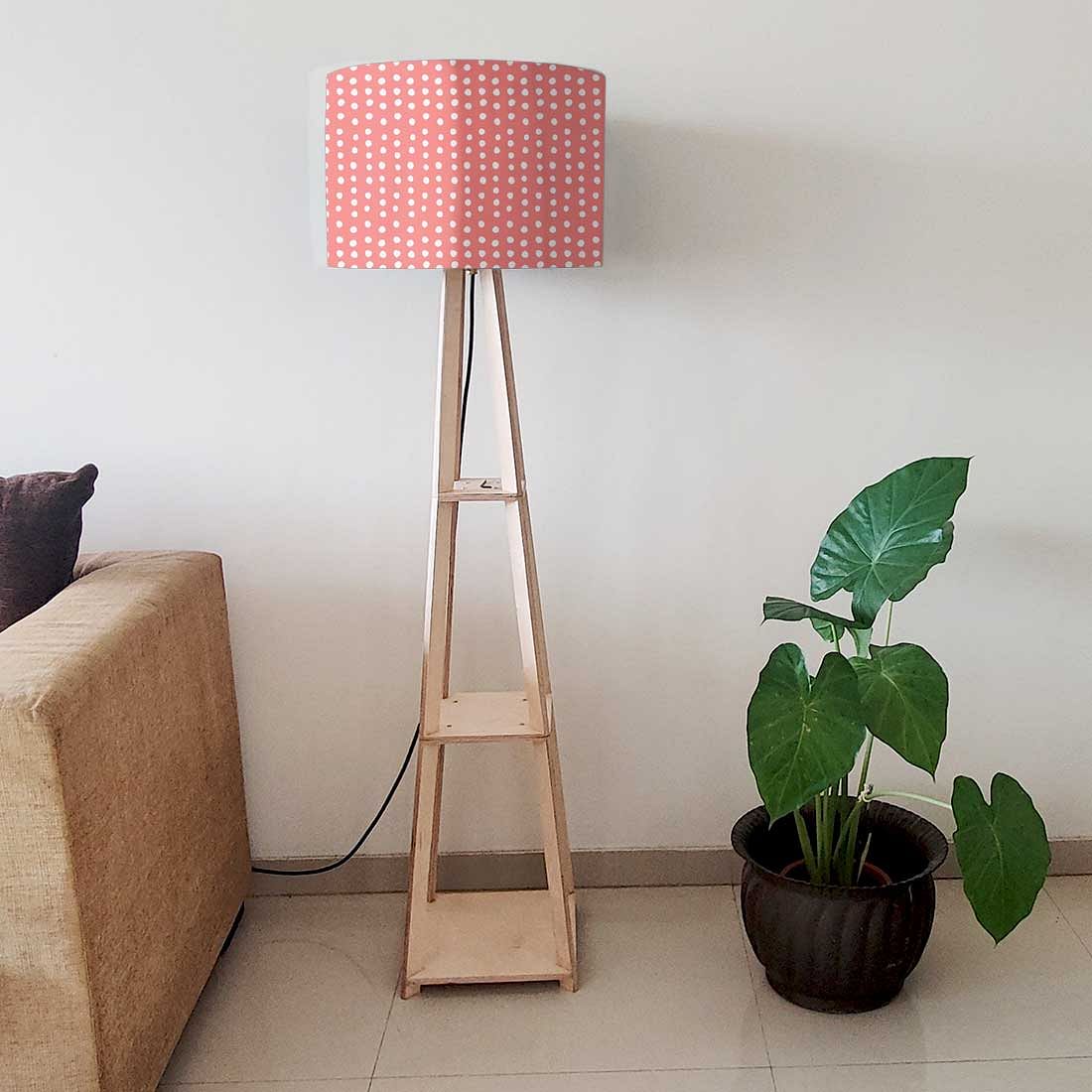 Floor Lamp with Shelves - White Dots - Image 6