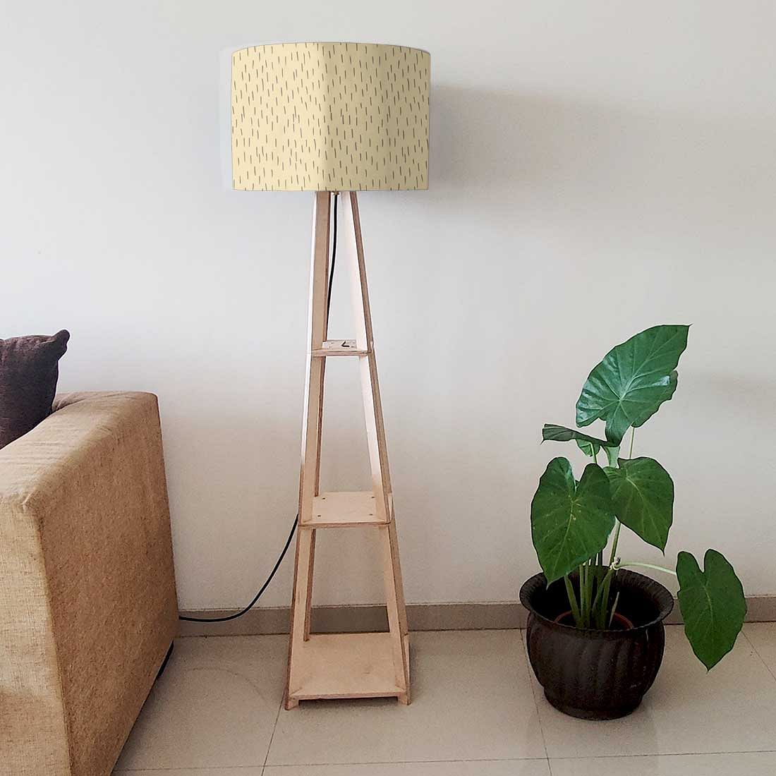 Wooden Shelf Lamps for Bedside Lights - Rain Drops
