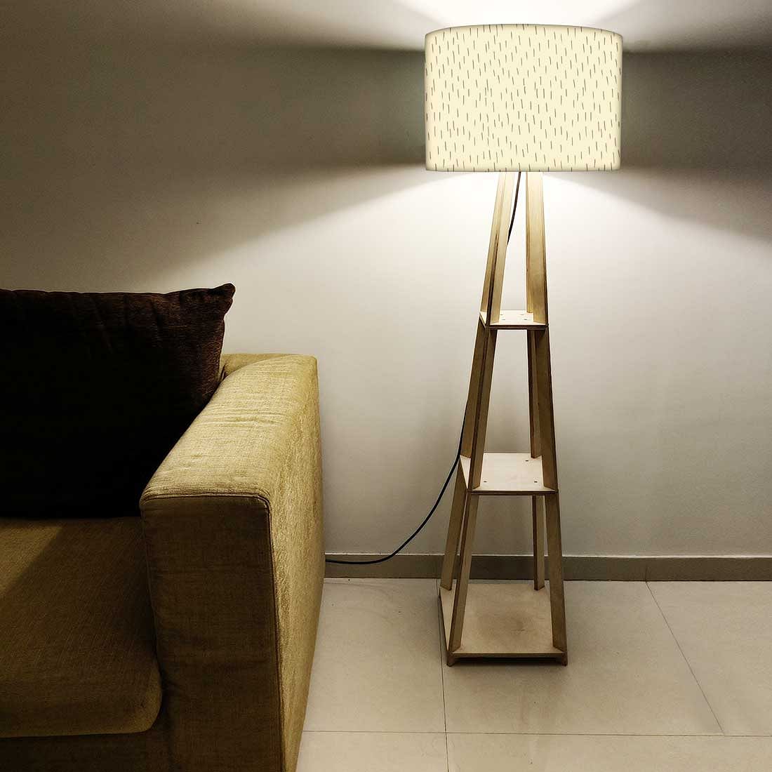 Wooden Shelf Lamps for Bedside Lights - Rain Drops - Image 6