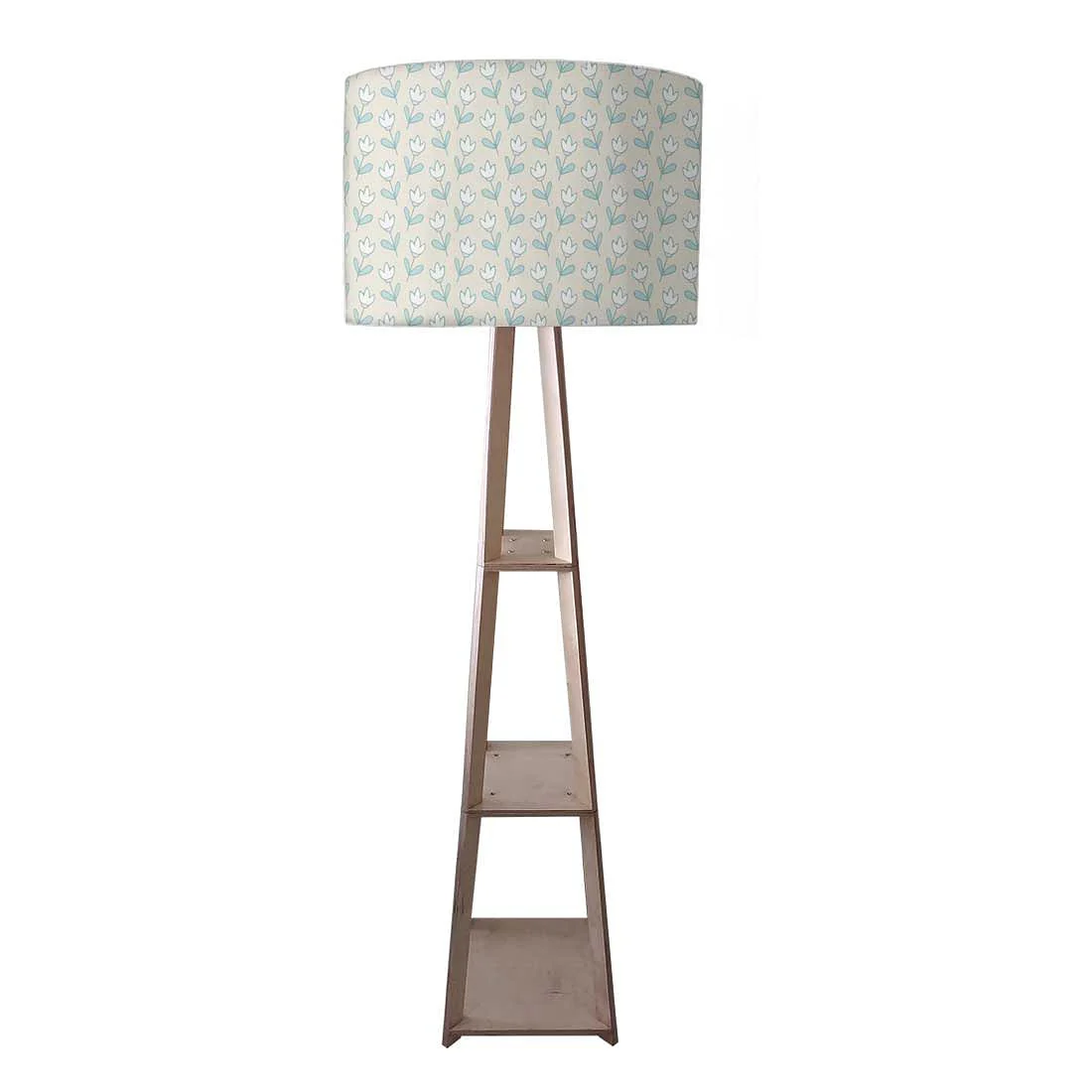Shelf Tripod Floor Lamp - Flower Buds Yellow