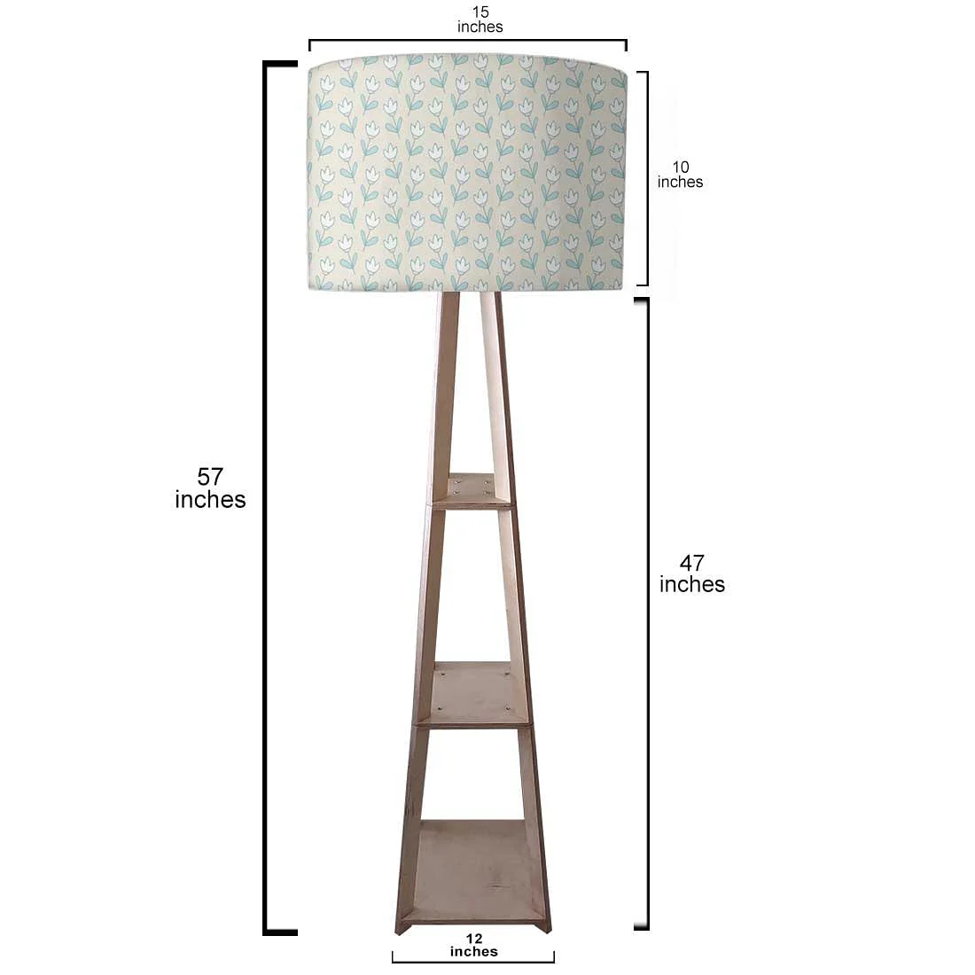 Shelf Tripod Floor Lamp - Flower Buds Yellow - Image 3