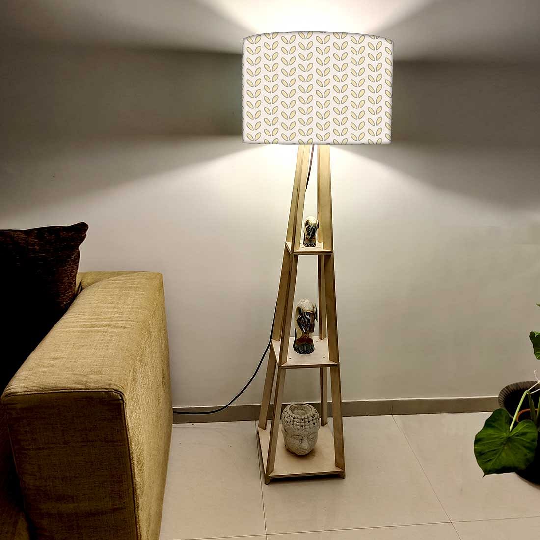 Floor Standing Lamps - Flower Buds Yellow Pattern - Image 2
