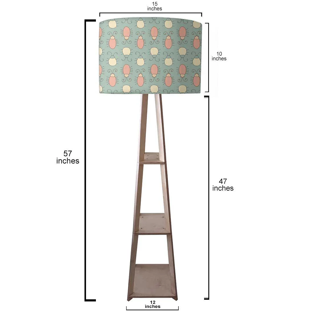 Small Wooden Floor Lamp - Cute Bugs - Image 3