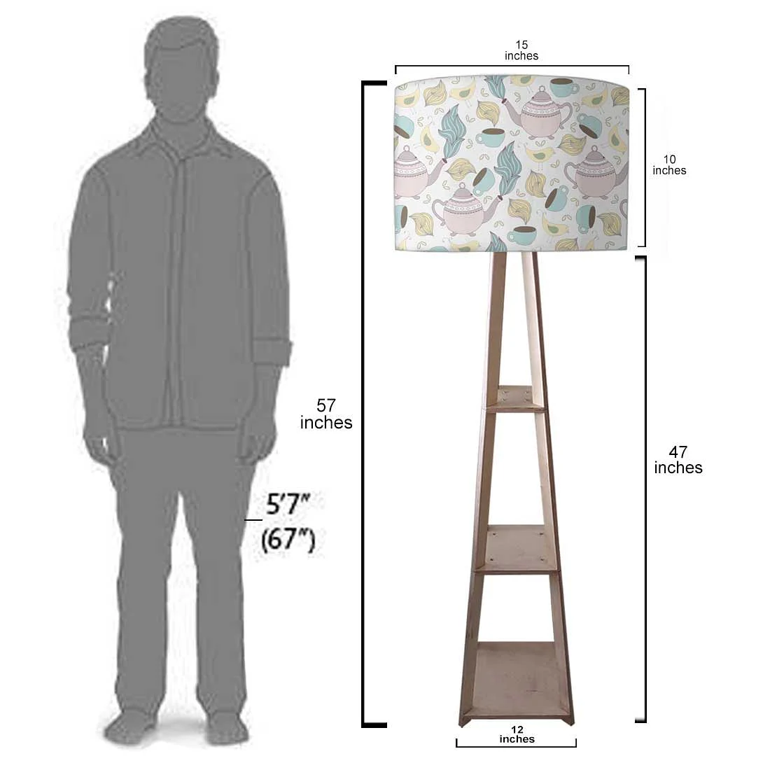 Wooden Modern Floor Lamps for Living Room - Tea Time - Image 7