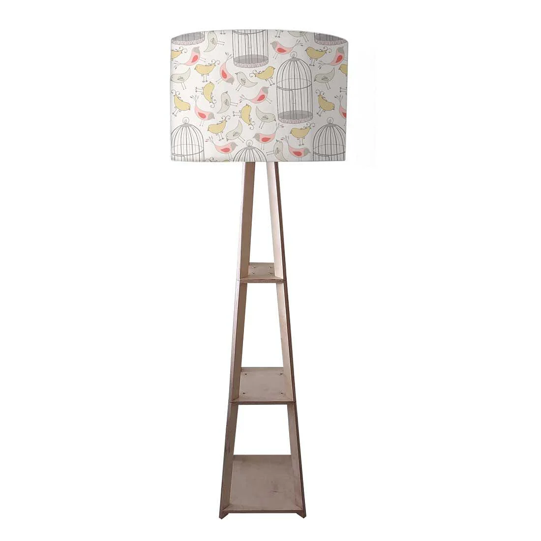 Tall Wooden Standing Lamps - Vintage Bird Cage