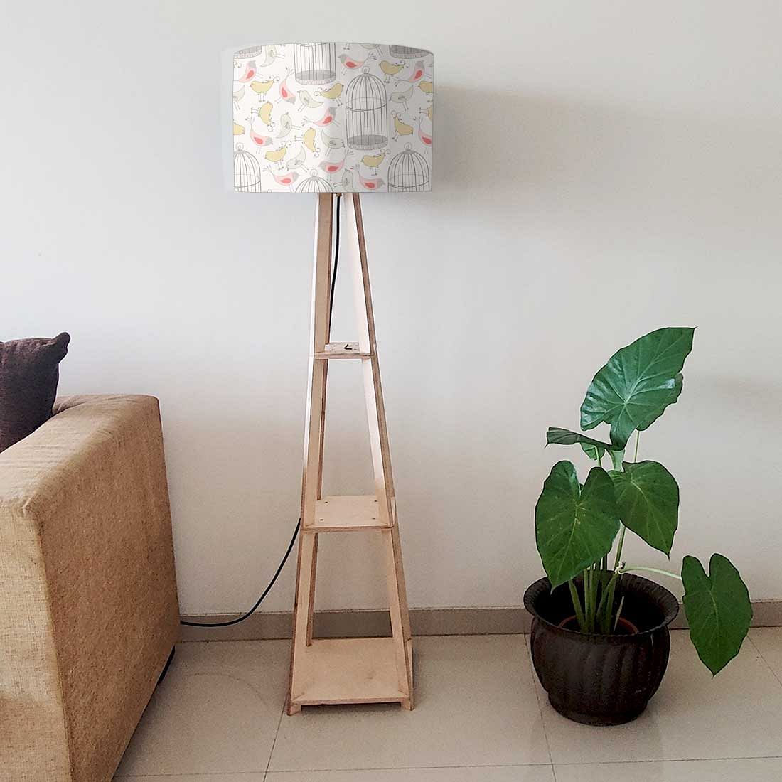 Tall Wooden Standing Lamps - Vintage Bird Cage - Image 6