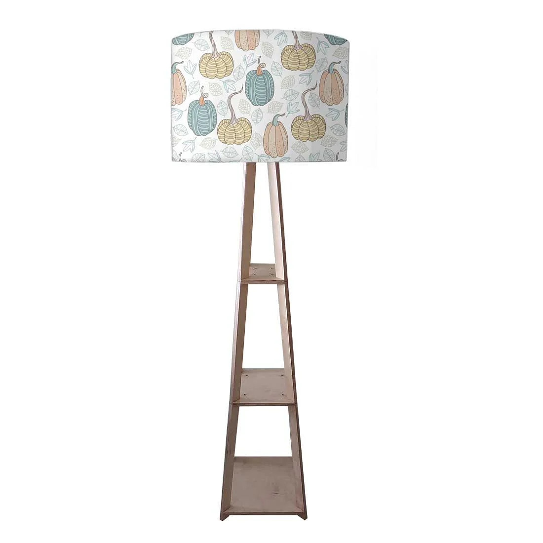 Wooden Floor Lamp - Pumpkin Garden