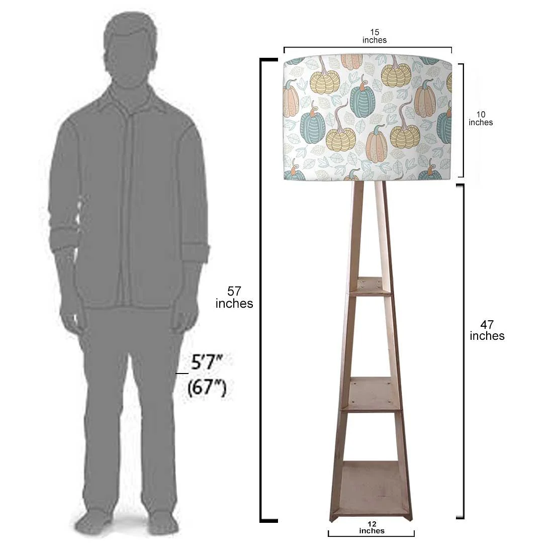 Wooden Floor Lamp - Pumpkin Garden - Image 7
