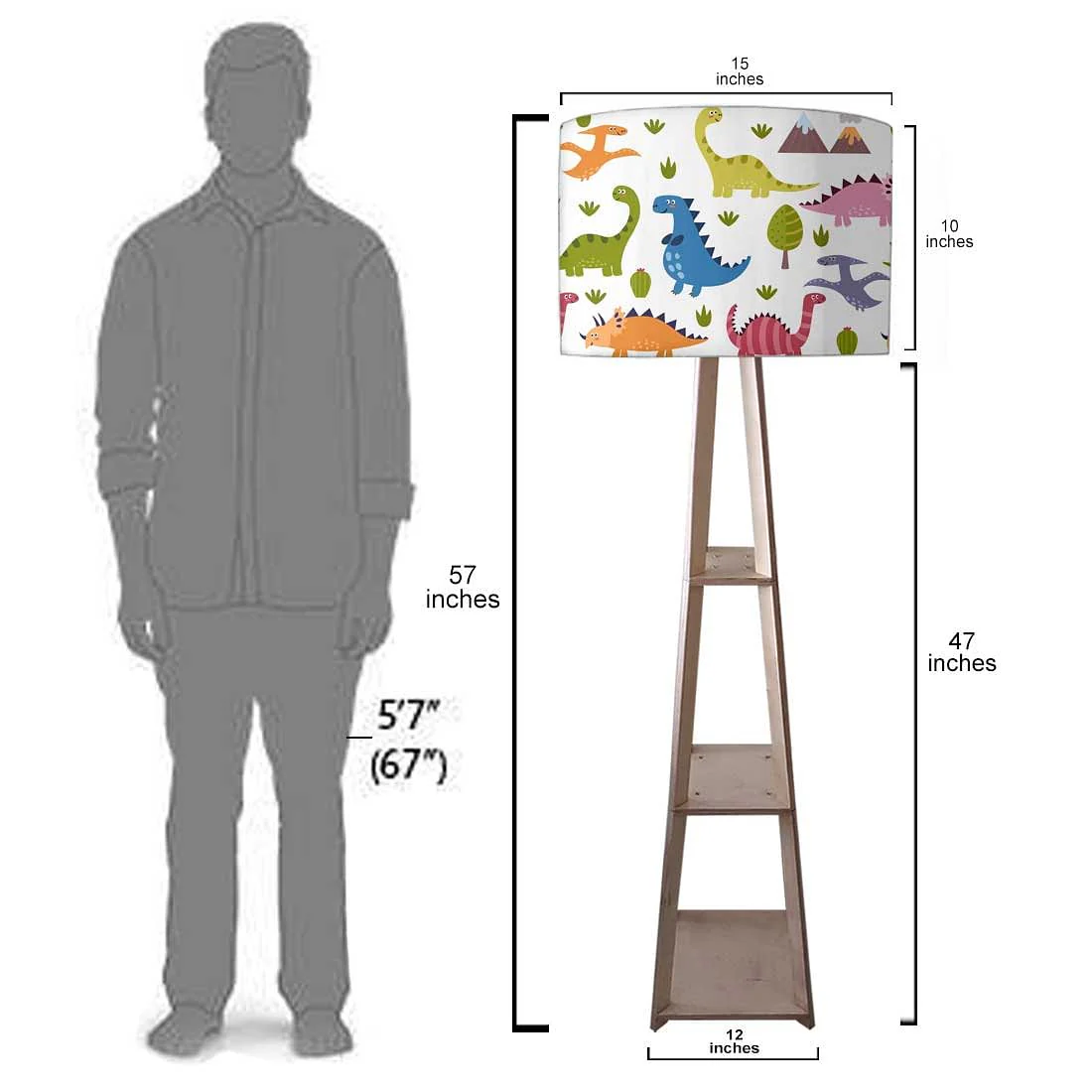 Child Bedroom Floor Standing Lamps Light - Cute Dinosaur - Image 7