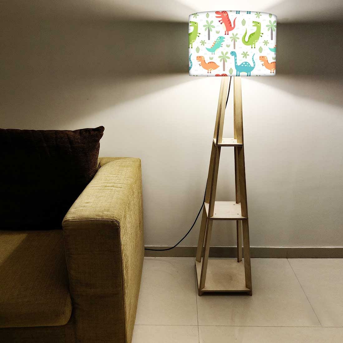 Wooden Tripod Floor Lamp for Kids Bedroom - Dinosaur - Image 6