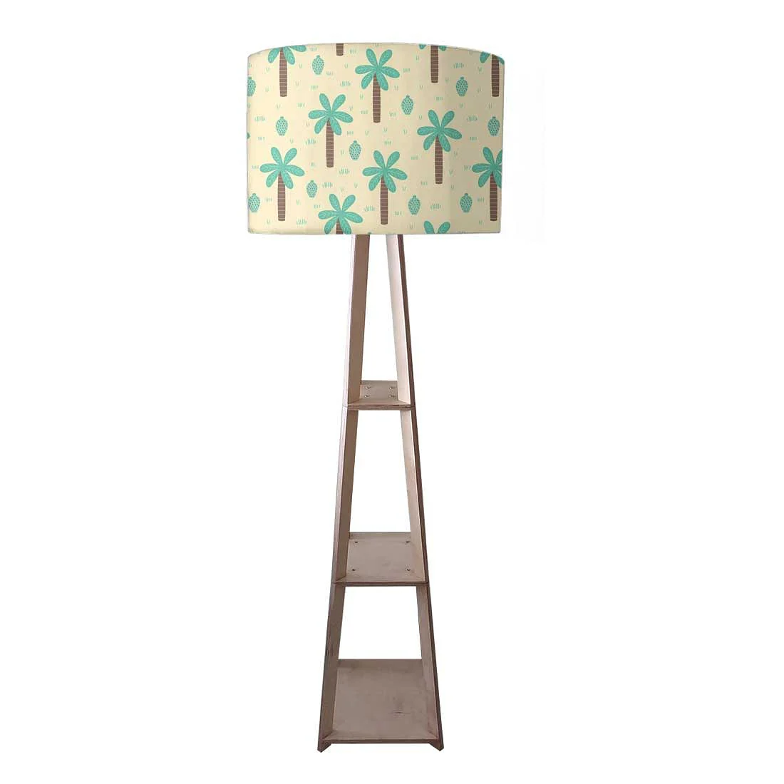Wooden Tripod Floor Lamp - Coconut Tree