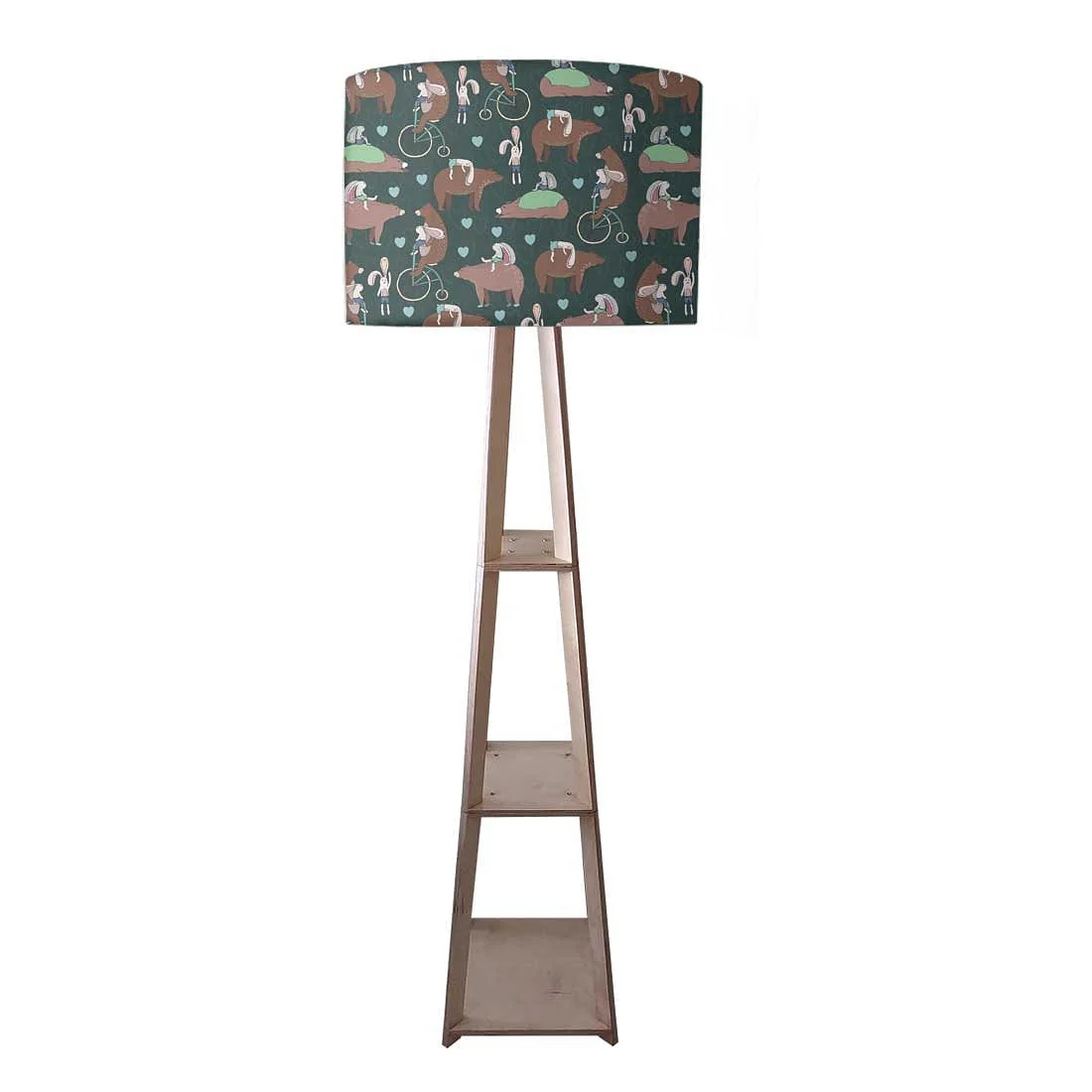 Large Wooden Floor Lamp - Bear