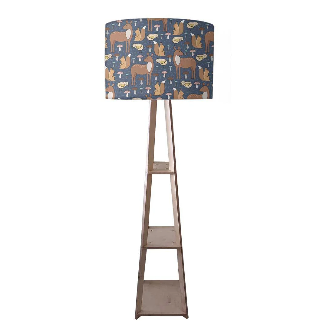 Small Wooden Floor Lamp - Cute Sqiurel