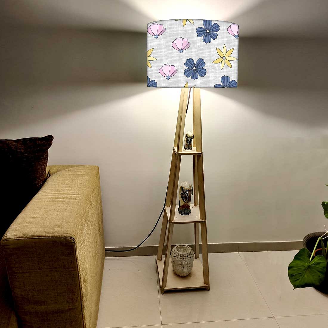Outdoor Floor Lamp with Shelf for House - Sweet Flowers - Image 2