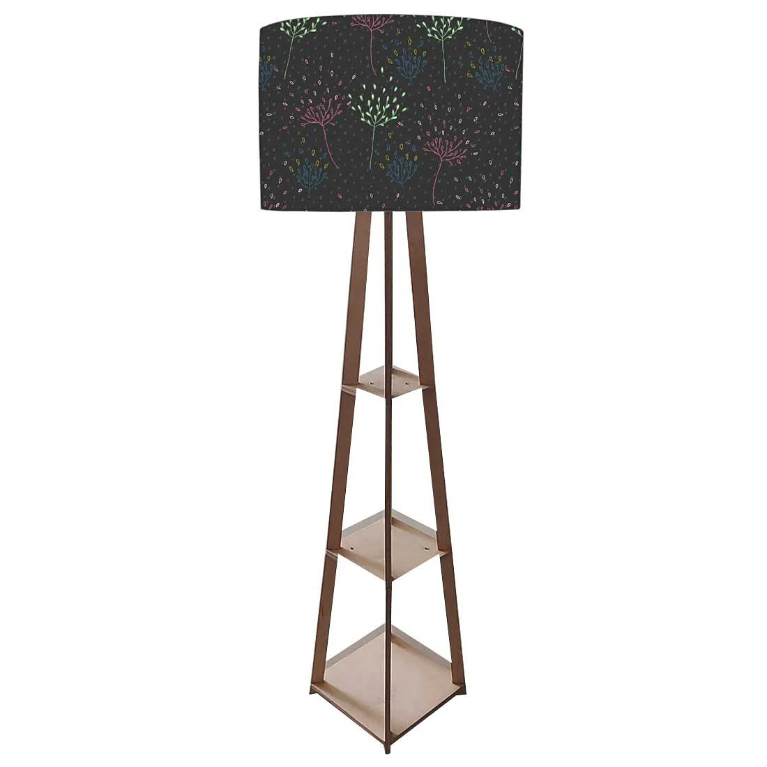 Floor Lamps for Living Room - Leaves On Black - Image 4