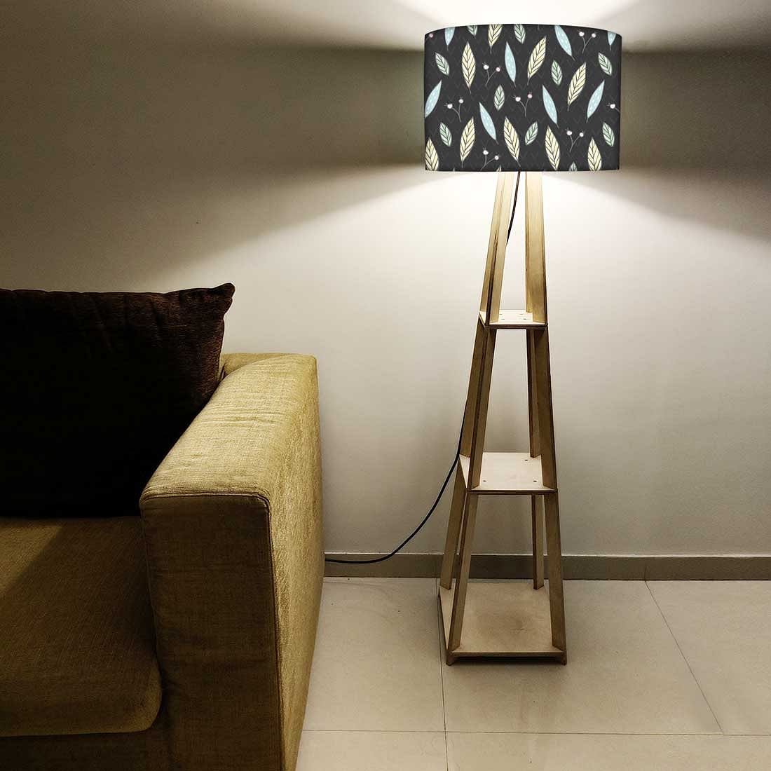 Wooden Column Floor Lamp for Bedside Light - Wheat Leaves - Image 6
