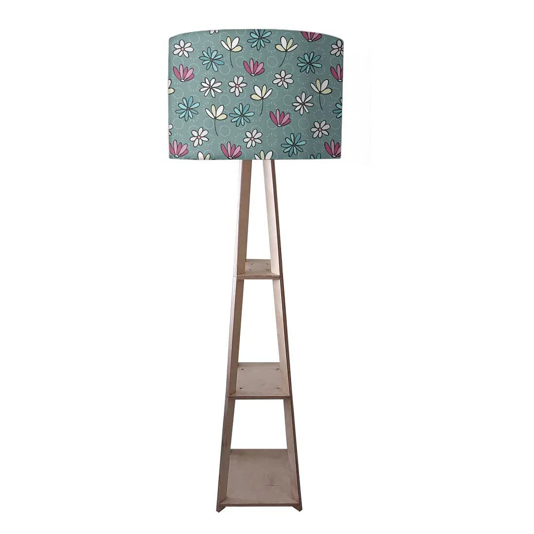 Floor Lamp with Shelves - Sweet Flowers