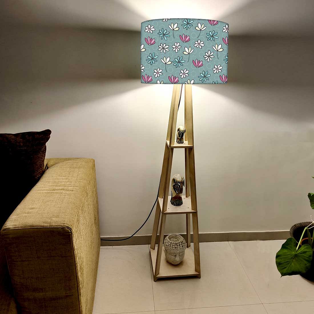 Floor Lamp with Shelves - Sweet Flowers - Image 2