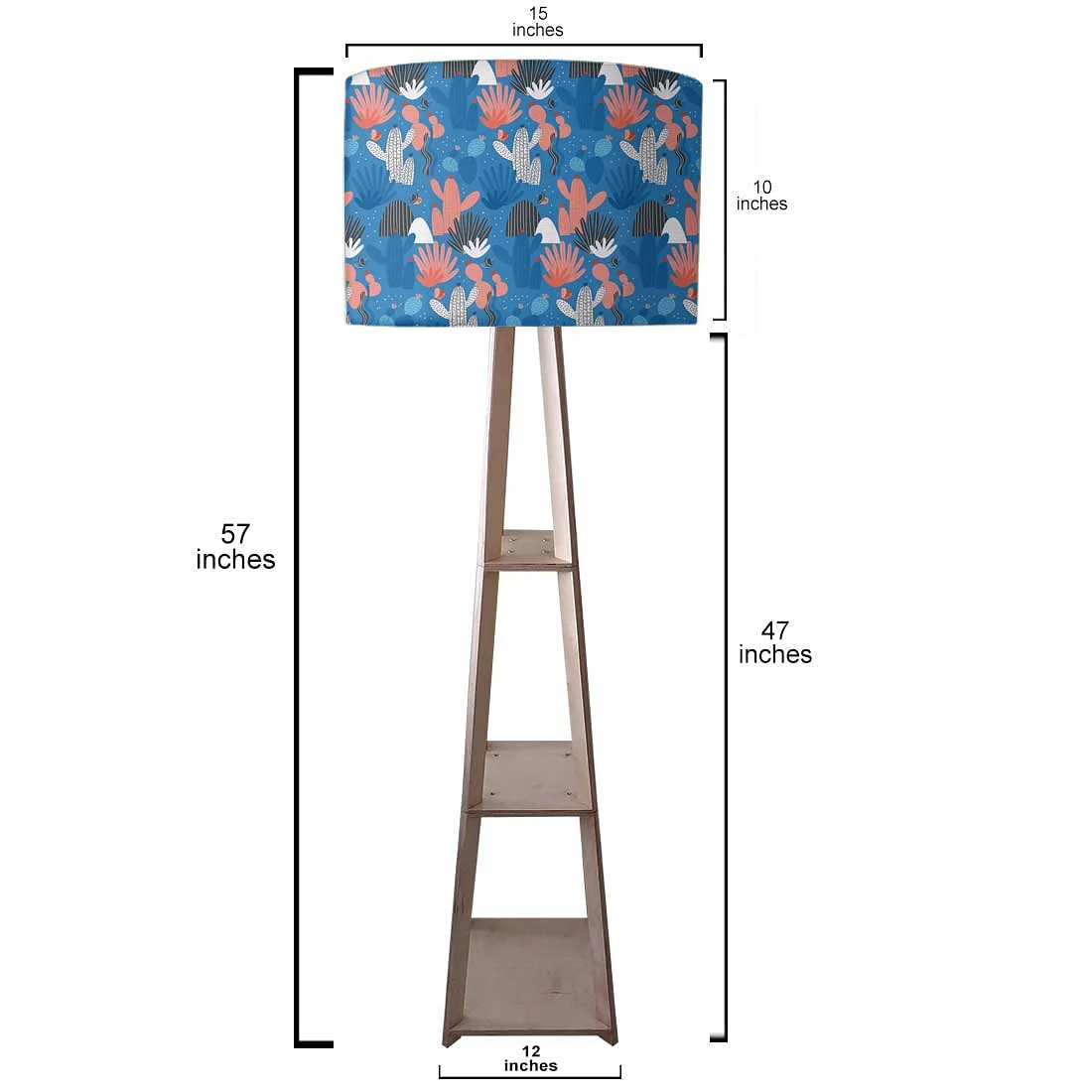 Shelf Tripod Floor Lamp  -  Night Cactus - Image 3