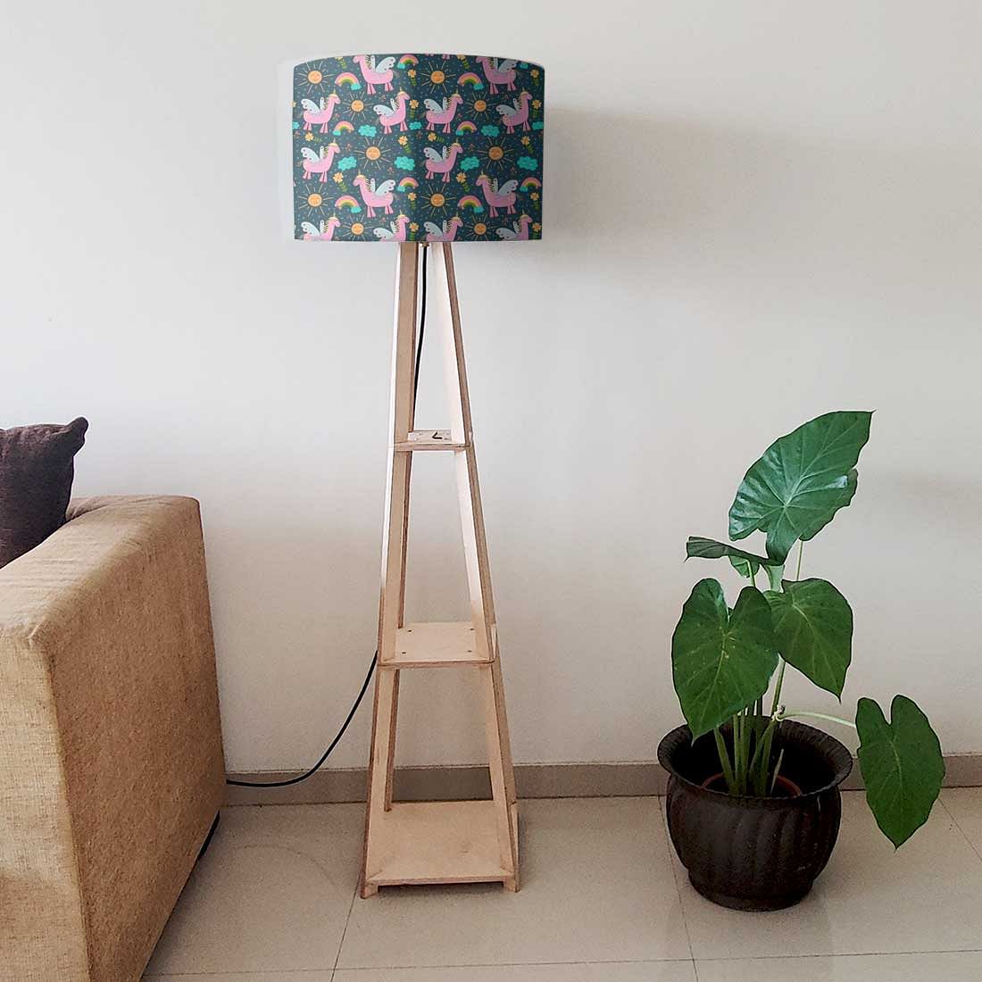 Large Wooden Floor Lamp - Cute Unicorn - Image 6