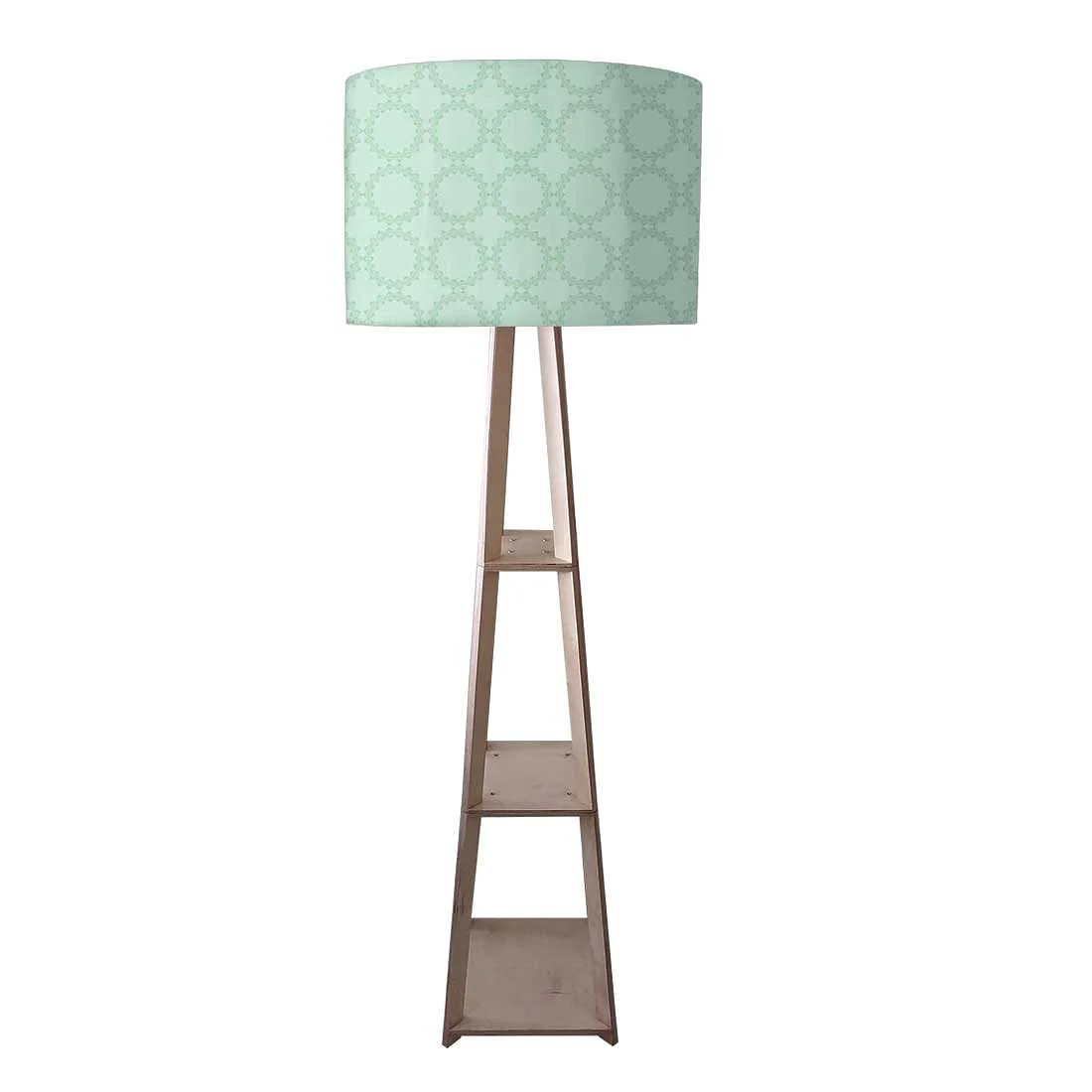 Floor Lamp with Shelves - Pattern Circle