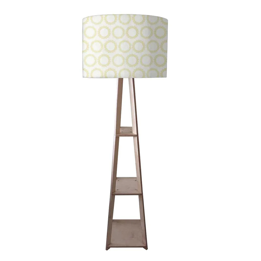 Tripod Floor Lamp - Yellow Pattern Circle