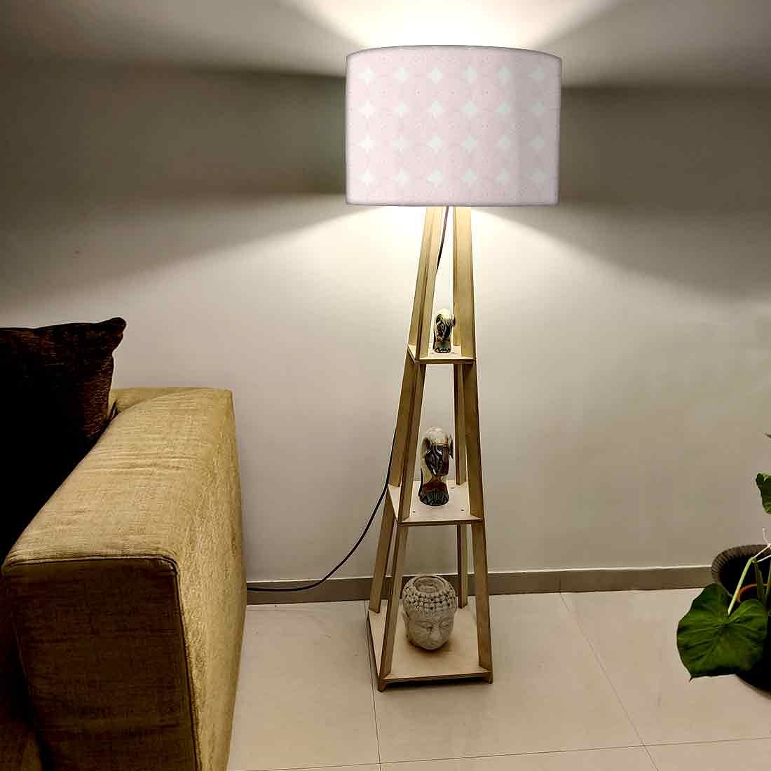 Pink Wooden Floor Lamps Online for Bedroom - Image 2