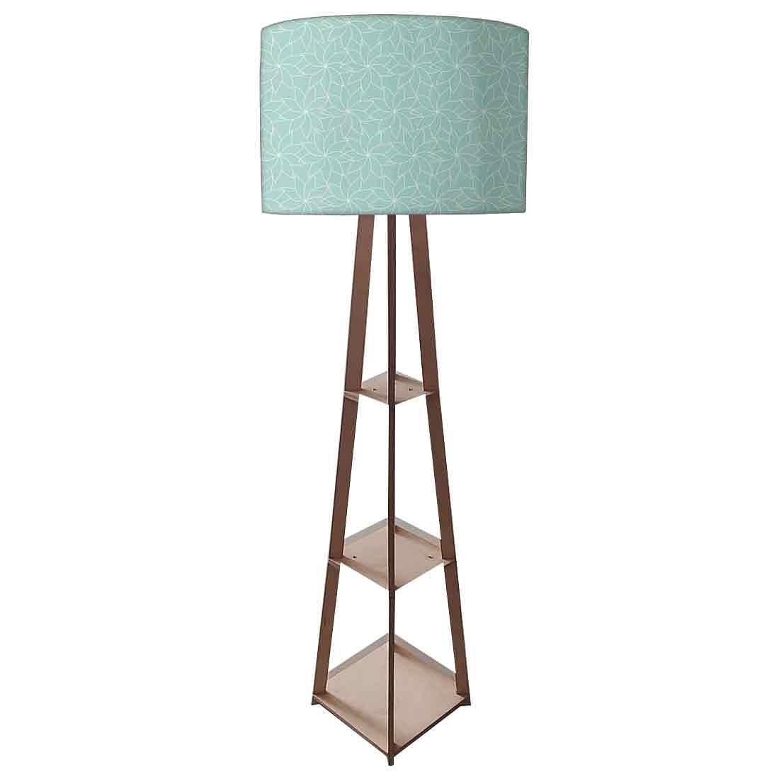 Small Wooden Floor Lamp - Flower Pattern Design - Image 4