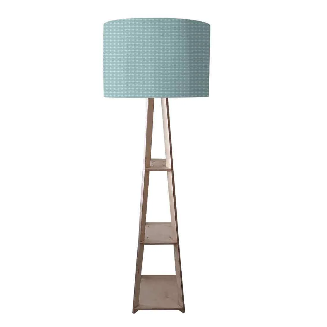 Floor Lamp with Shelves - Grey Lines