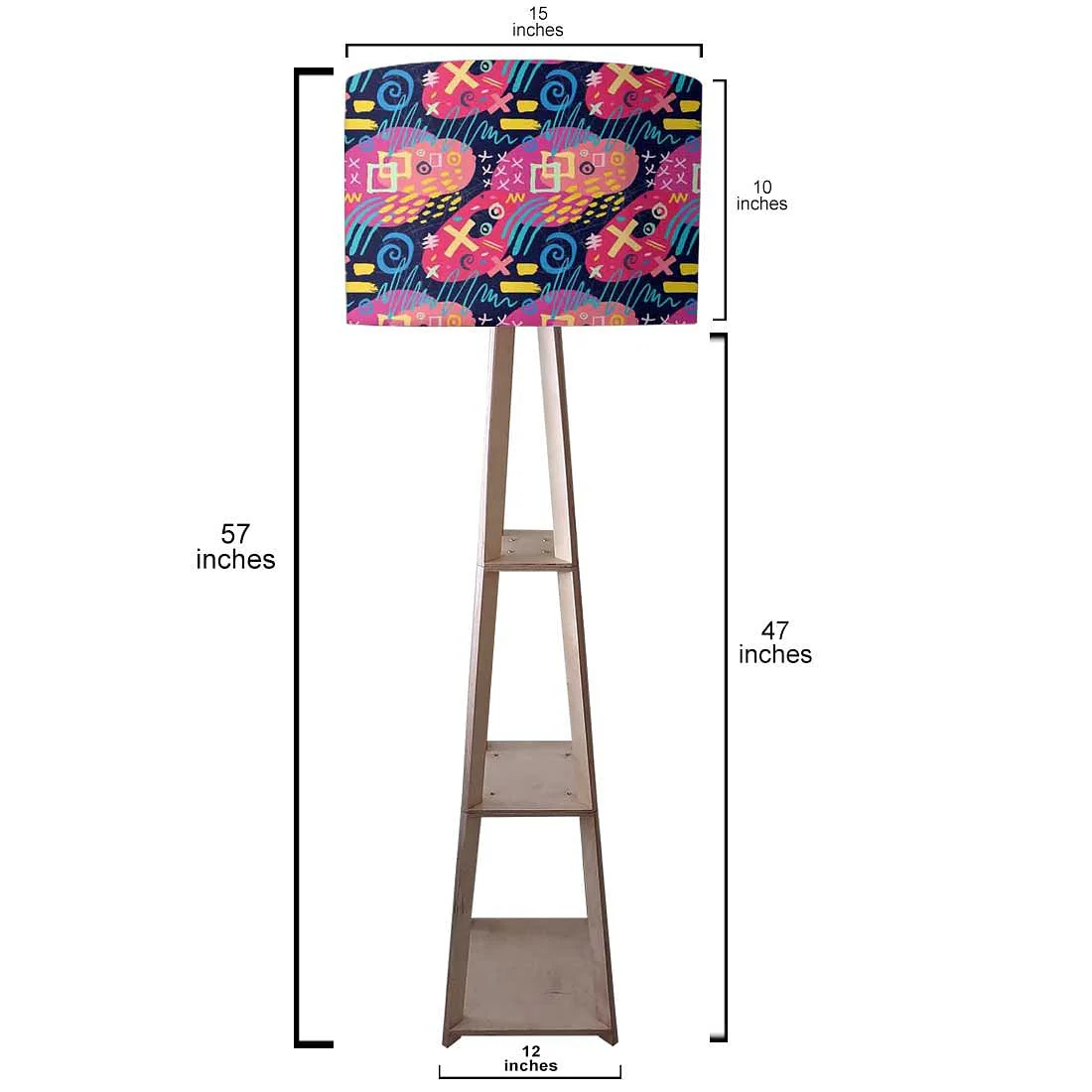 Standing Lamps For Living Room - Pink Mathematical Design - Image 3