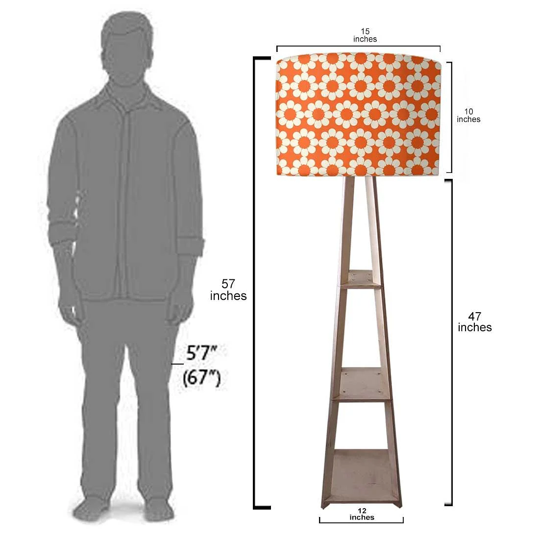Standing Lamps For Living Room - Pink Mathematical Design - Image 7