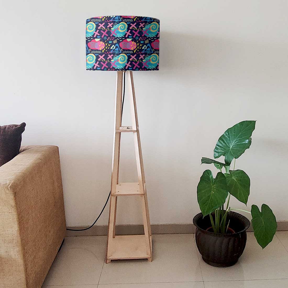Floor Lamps For Bedroom - Pink Blue Mathematical Design - Image 6