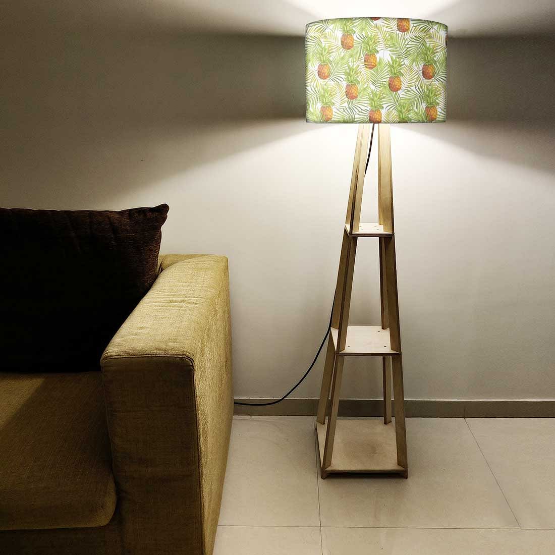 Wooden Tripod Table Lamp for Bedroom - Pineapples - Image 2