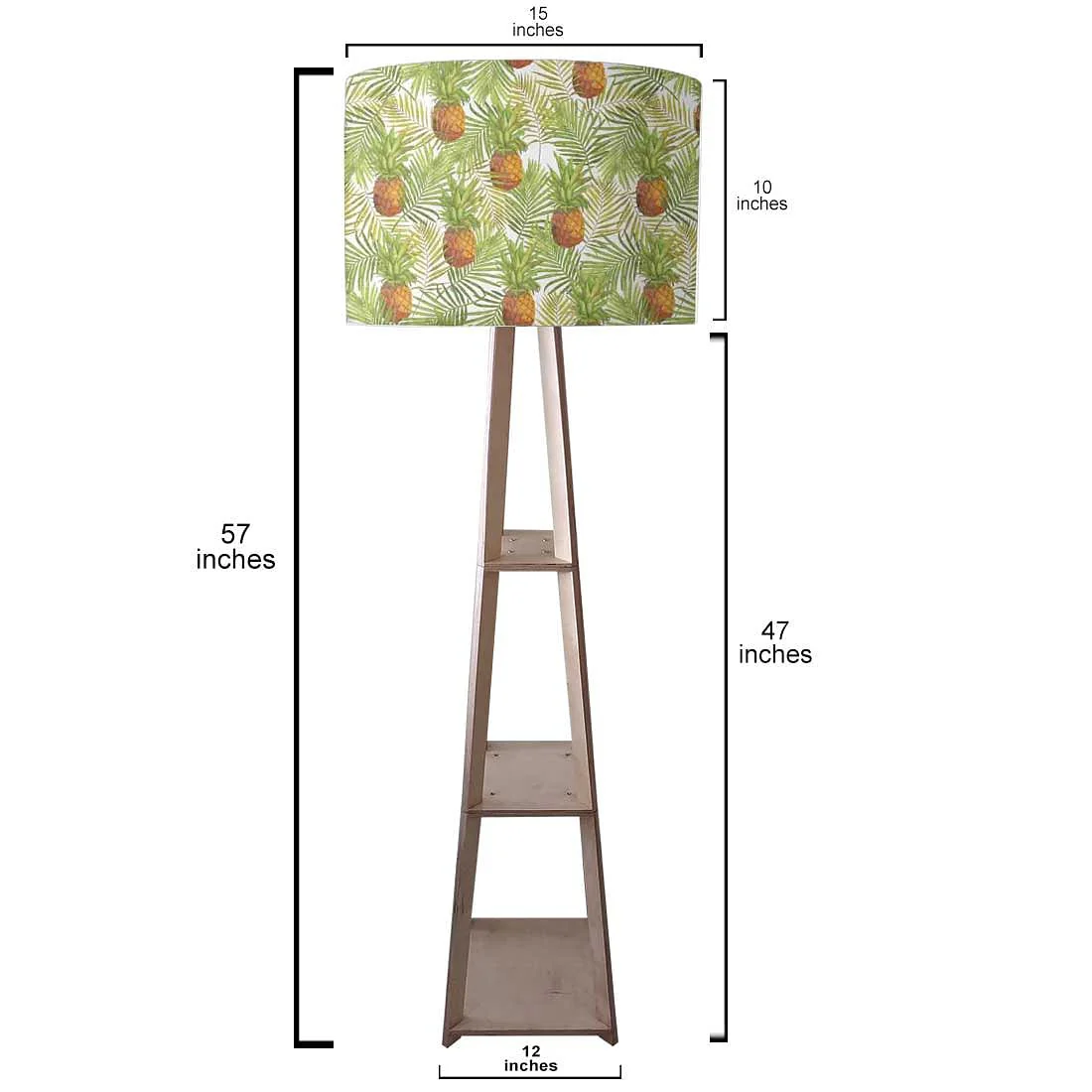 Wooden Tripod Table Lamp for Bedroom - Pineapples - Image 5