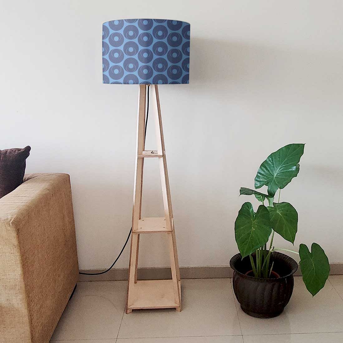 Modern Floor Lamps  -   Blue Retro Pattern - Image 6