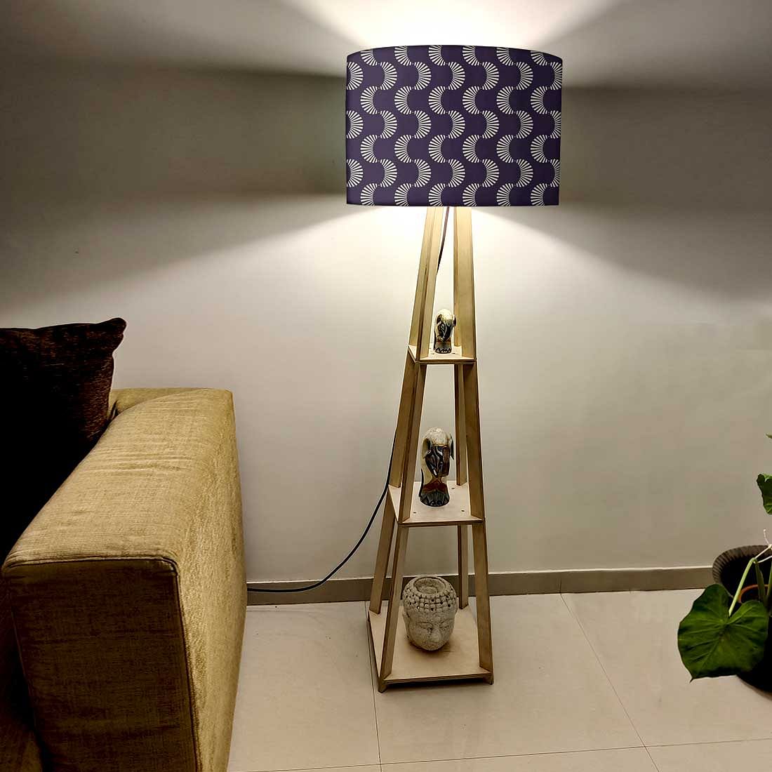 Floor Standing Lamps - Purple Retro Pattern - Image 2