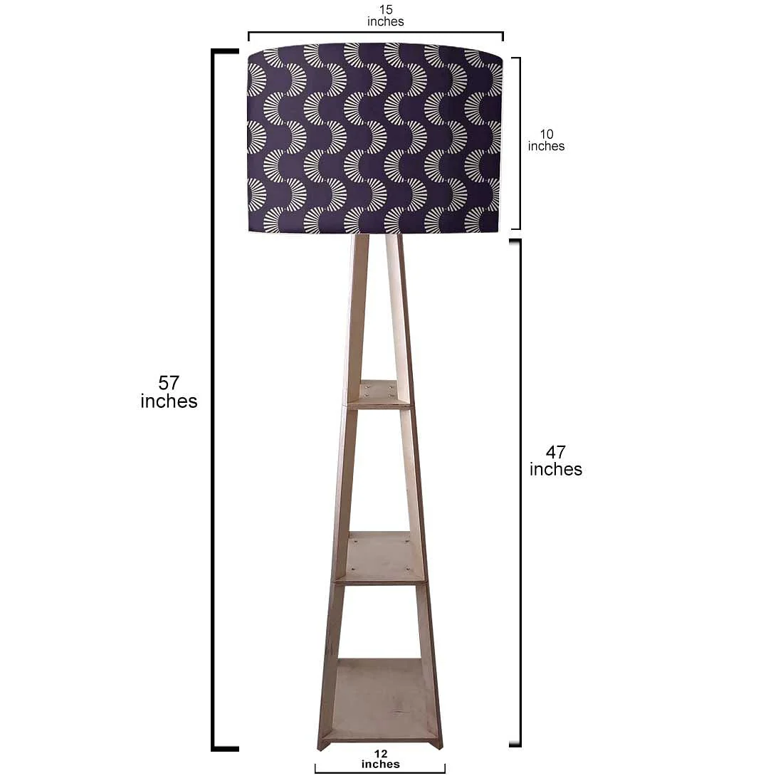 Floor Standing Lamps - Purple Retro Pattern - Image 3