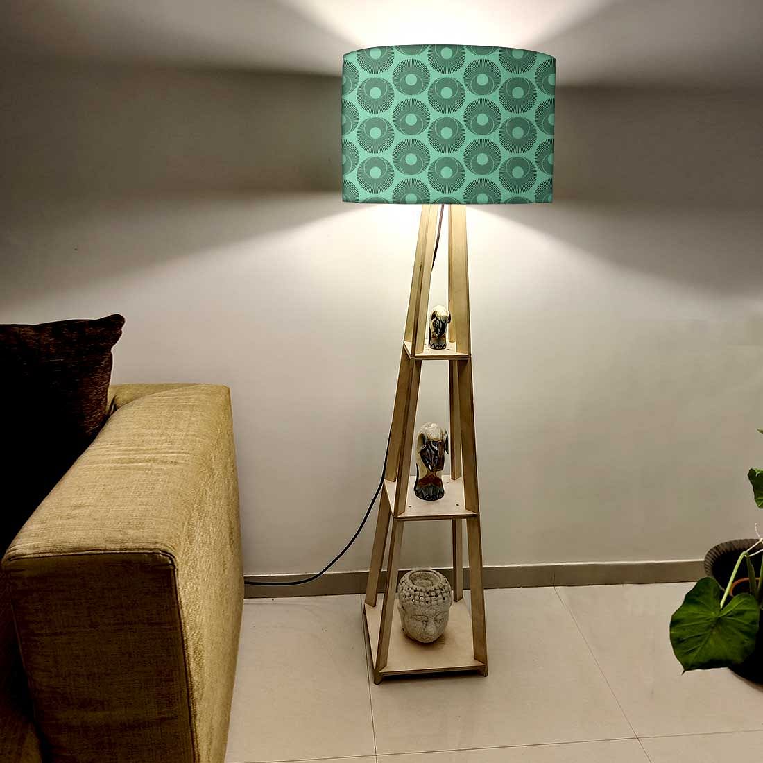 Standing Lamps For Living Room - Retro Green Art - Image 2